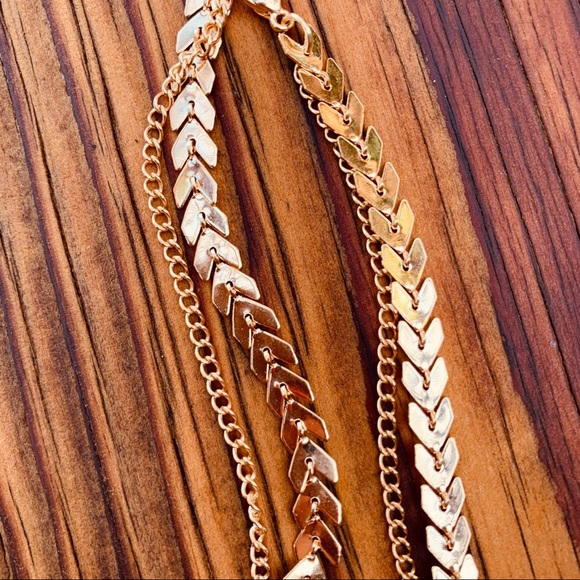 Fish Bone♡ GOLD Double Choker - Picture 5 of 5